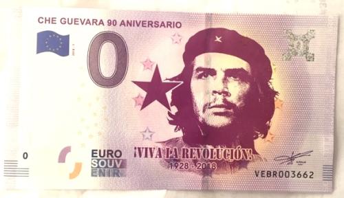 Τσε Γκεβαρα, Αναμνηστικό Ευρω Χαρτονομισμα,0 Ευρώ, Γερμανία 2018.