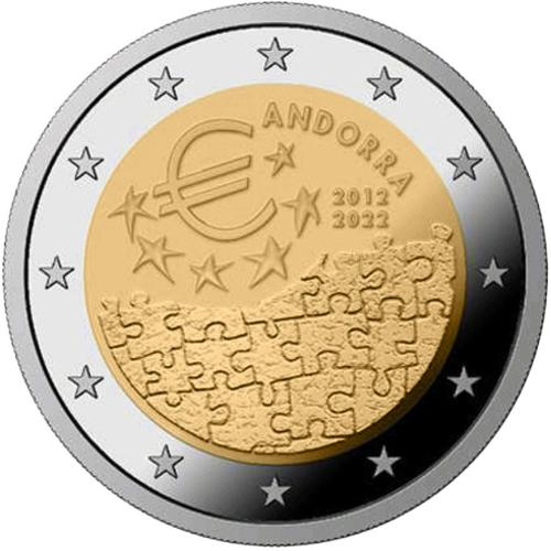 2 €, 10 χρονια Ευρω, Ανδόρρα, 2022