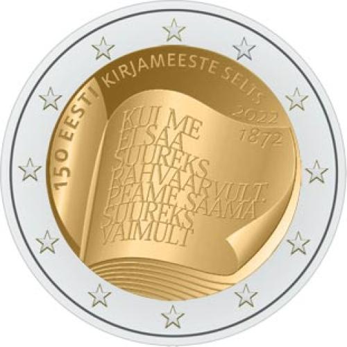 2€, 150η επέτειος από την ίδρυση της Εσθονικής Λογοτεχνικής Εταιρείας, Εσθονία, 2022