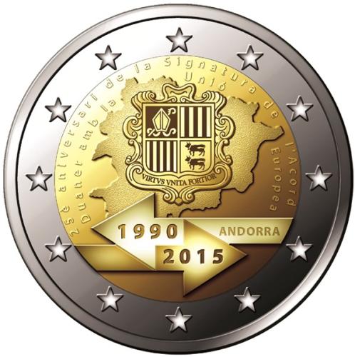 2€, 25 Χρόνια Τελωνειακής Ένωσης με την Ε.Ε., Ανδόρρα 2015