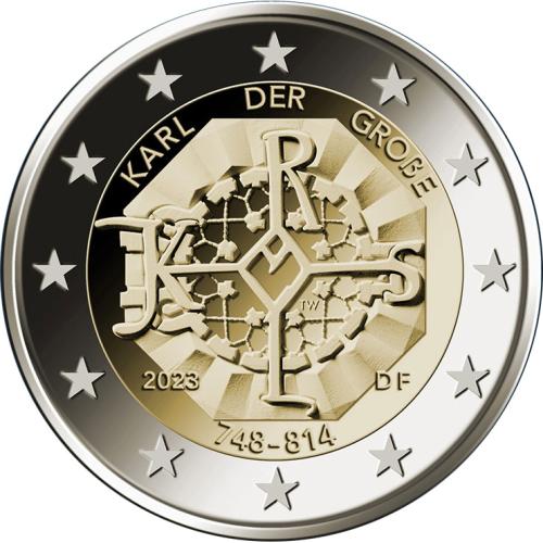 2 ευρώ, 1250 Γενέθλια του Καρλομάγνου, Γερμανία, 2023
