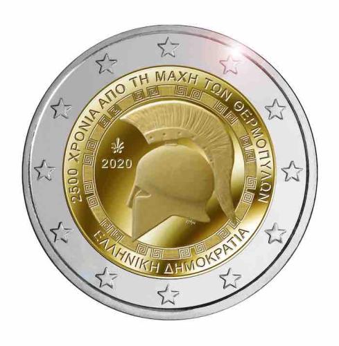 2 Ευρώ, 2.500 Χρόνια από τη Μάχη των Θερμοπυλών, Ελλάδα, 2020