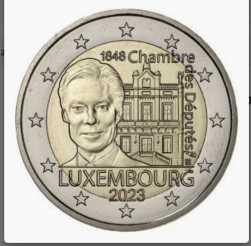 2 ευρώ, 25η επέτειος από την αποδοχή του Μεγάλου Δούκα Henri ως μέλους της Διεθνούς Ολυμπιακής Επιτροπής, Λουξεμβούργο, 2023