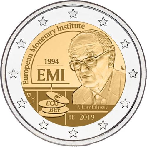 2 Ευρώ, 25η επέτειος του Ευρωπαϊκού Νομισματικού Ιδρύματος (ΕΜΙ), Βέλγιο, 2019