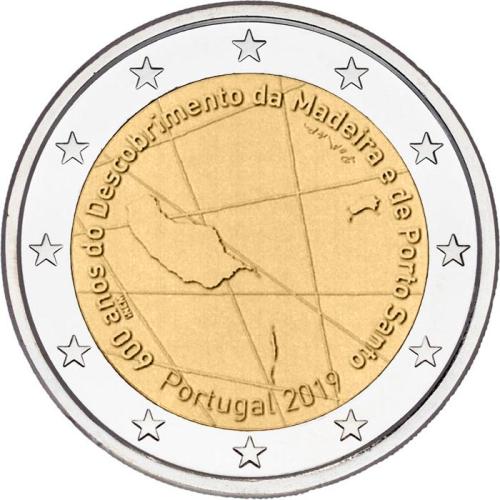 2 Ευρώ, 600 χρόνια από την Ανακάλυψη της Μαδέιρα, Πορτογαλία, 2019