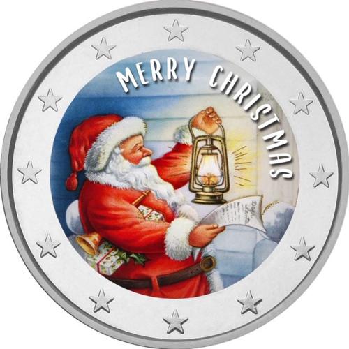 2 Ευρώ, Έγχρωμο, Αη Βασιλης Καλά Χριστούγεννα, Συλλεκτικό, Γερμανία,