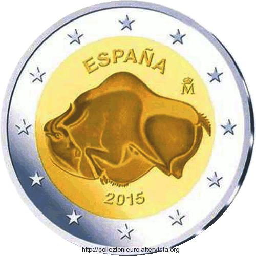 2 Ευρώ, Ισπανία, UNESCO, Παλαιολιθική Τέχνη Σπηλαίων, 2015