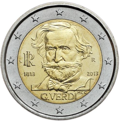 2 Ευρώ, Ιταλία, 200η Επέτειος Γέννησης του Τζουζέπε Βέρντι, 2013