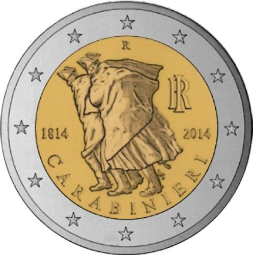 2 Ευρώ, Ιταλία, Καραμπινιέροι, 2014