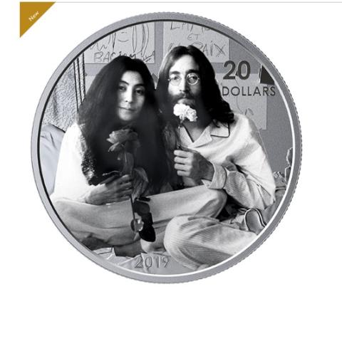 20$, Give Peace a Chance, John Lennon & Yoko Ono-1 oz, Ασημι 9999, Καναδας, 2019