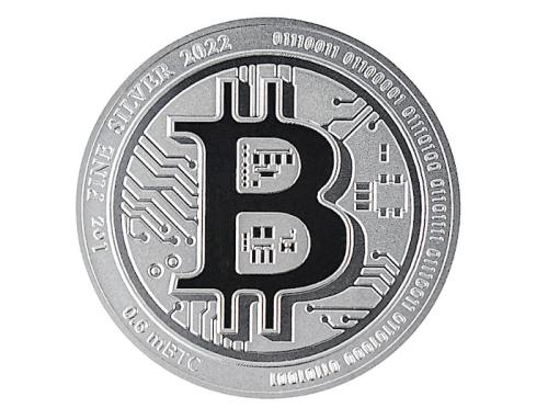 Bitcoin Ασημένιο νόμισμα 1 ουγγιά