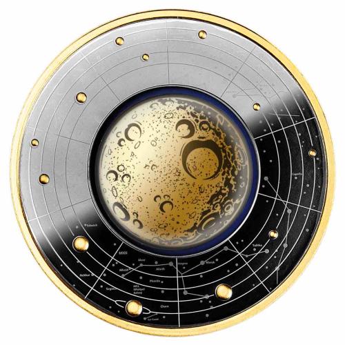 PRESALE Το Νόμισμα Της Σελήνης, καθαρό ασήμι 999%, 50 χιλ., βάρος 17,50 γρ., Black Proof, 2023