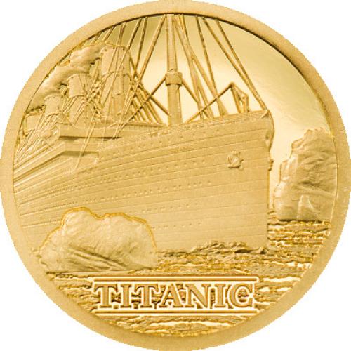 Τιτανικός Χρυσο Νομισμα 24K 0,5γρ Νησοι Κουκ