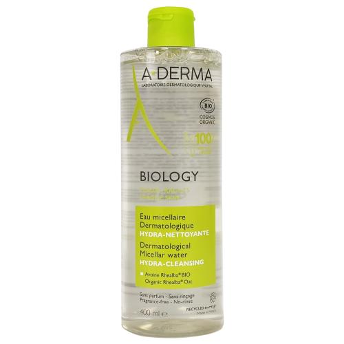 A-Derma Biology Dermatological Micellar Water Hydra-Cleansing Νερό Ντεμακιγιάζ για το Εύθραυστο Δέρμα 400ml