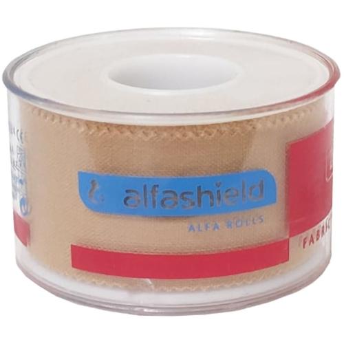 AlfaShield Alfa Plast Fabric Medical Tape Rolls Αυτοκόλλητη, Υφασμάτινη Ταινία Ισχυρής Στερέωσης Επιθεμάτων & Επιδέσμων Μπεζ 1 Τεμάχιο - 5m x 2.5cm