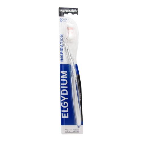 Elgydium Inspiration Soft Χειροκίνητη Μαλακή Οδοντόβουρτσα για Άνετο Καθαρισμό & στα πιο Δύσκολα Σημεία 1 Τεμάχιο - άσπρο