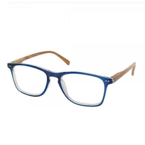Eyelead Γυαλιά Διαβάσματος Unisex Μπλε Κοκκάλινο με Ξύλινο Βραχίονα E212 - 3,00