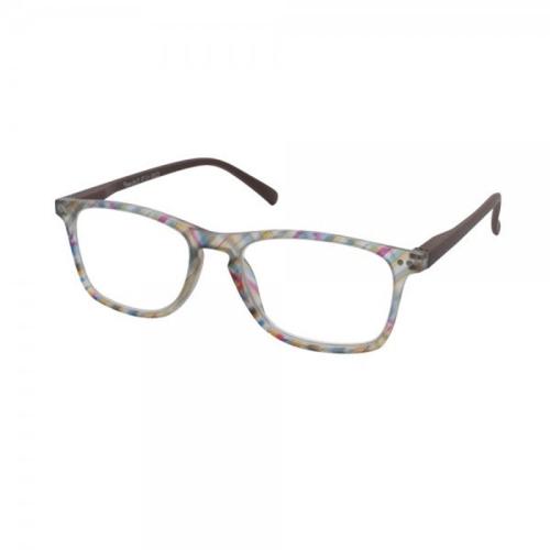 Eyelead Γυαλιά Διαβάσματος Unisex Πολύχρωμο Καφέ, με Κοκκάλινο Σκελετό E209 - 4,00