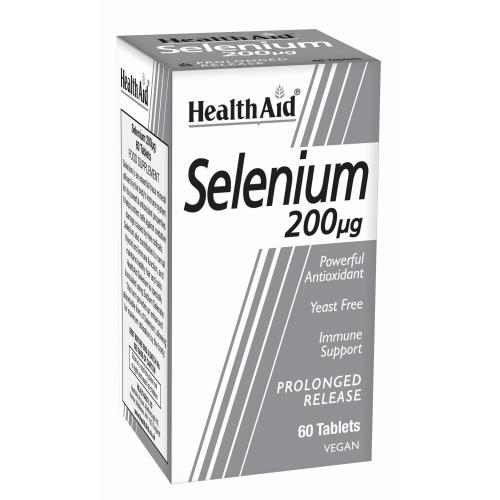 Health Aid Selenium 200μg Συμπλήρωμα Διατροφής με Σελήνιο για Αντιοξειδωτική Προστασία 60tabs