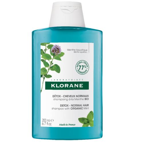 Klorane Anti-Pollution Detox Shampoo Σαμπουάν με Υδάτινη Μέντα για Μαλλιά Εκτεθειμένα στην Ρύπανση 200ml