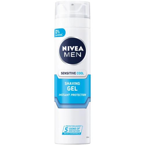 Nivea Men Sensitive Cool Shaving Gel Δροσιστικό Gel Ξυρίσματος για Ευαίσθητες Επιδερμίδες 200ml