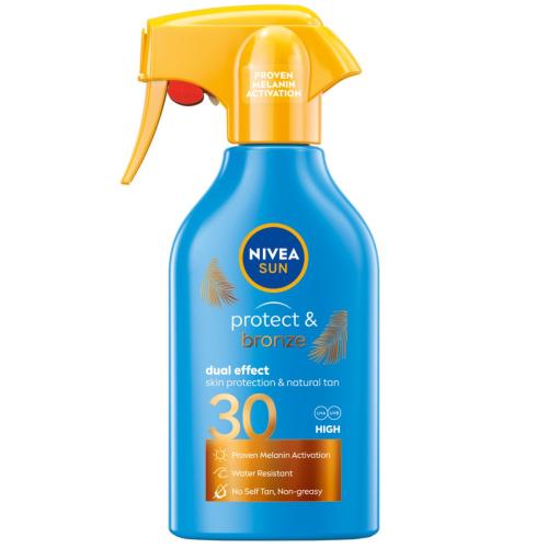 Nivea Sun Protect & Bronze Spf30 Body Lotion Trigger Spray Αντηλιακό Γαλάκτωμα Σώματος Υψηλής Προστασίας για Ενεργοποίηση της Φυσικής Διαδικασίας Μαυρίσματος 270ml