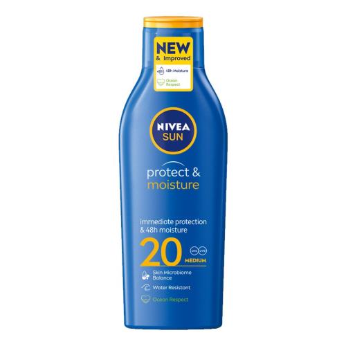 Nivea Sun Protect & Moisture Lotion Spf20 Αντηλιακό Ενυδατικό Γαλάκτωμα Σώματος Μεσαίας Προστασίας 200ml