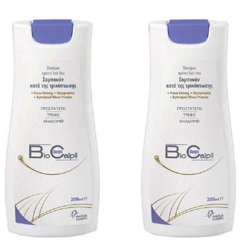Biocalpil Shampoo 1+1 Δώρο, Σαμπουάν κατά της τριχόπτωσης, Θρέφει και αναδομεί τα λεπτά και αδύναμα μαλλιά, 200 ml