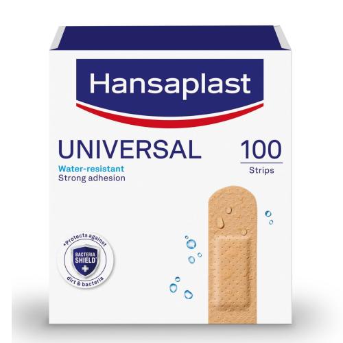 Hansaplast Universal Water Resistant & Strong Adhesion 19mm x 72mm Αδιάβροχα Επιθέματα με Έξτρα Κολλητική Ικανότητα 100 Τεμάχια