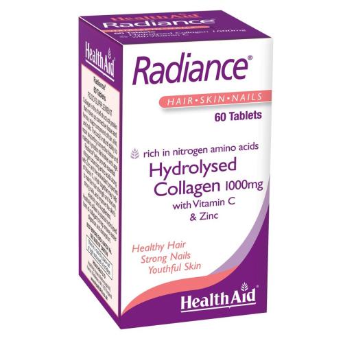 Health Aid Radiance Hydrolysed Collagen 1000mg Υδρολυμένο Κολλαγόνο με Βιταμίνη C 60tabs