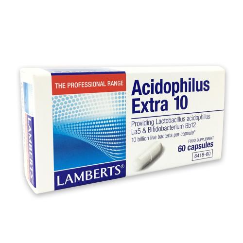 Lamberts Acidophilus Extra 10 Milk Free Συμπλήρωμα Διατροφής για την Διατήρηση της Υγείας του Γαστροπεπτικού Συστήματος 60caps
