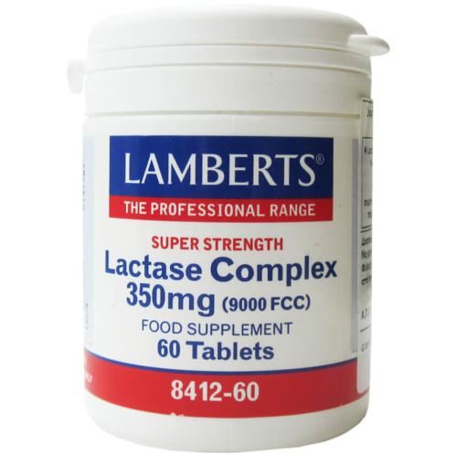 Lamberts Lactase Complex 350mg Συμπλήρωμα Διατροφής με Σύμπλεγμα Λακτάσης για την Ευκολότερη Πέψη της Λακτόζης 60tabs