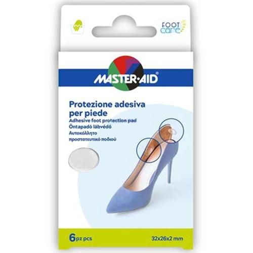 Master Aid Adhesive Foot Protection Pad Αυτοκόλλητο Προστατευτικό Επίθεμα Ποδιού 32x26x2mm 6 Τεμάχια