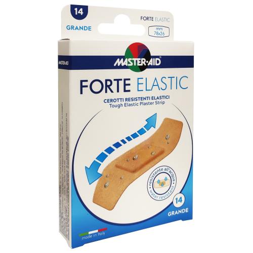 Master Aid Forte Elastic Large 78mm x 26mm Αυτοκόλλητα Ελαστικά Επιθέματα Ιδανικά για Μικροτραυματισμούς 14 Τεμάχια