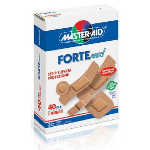 Master Aid Forte med Αυτοκόλλητος Μικροεπίδεσμος Στο Χρώμα Του Δέρματος Σε Κασετίνα Διάφορα Μεγέθη 40 strip