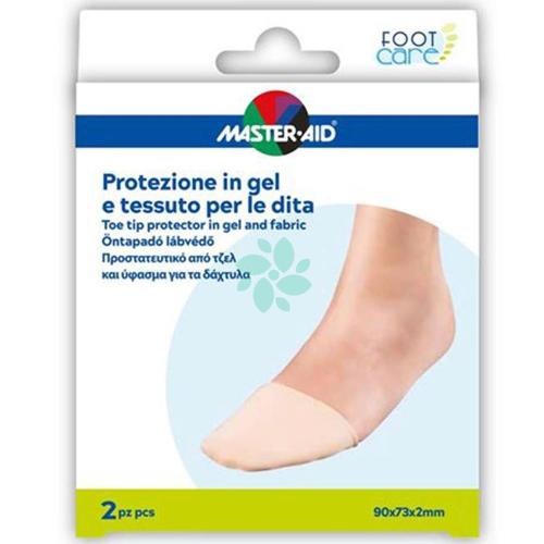 Master Aid Toe Tip Protector in Gel & Fabric Προστατευτικό Δακτύλων Ποδιού από Gel & Ύφασμα 90x73x2mm 2 Τεμάχια