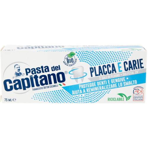 Pasta del Capitano Plaque & Cavities Οδοντόκρεμα Κατά της Οδοντικής Πλάκας 75ml