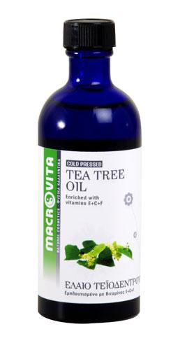 Tea Tree Oil 100ml - Macrovita,Έλαιο Τεϊόδεντρου με Αντισηπτικές & Μαλακτικές Ιδιότητες