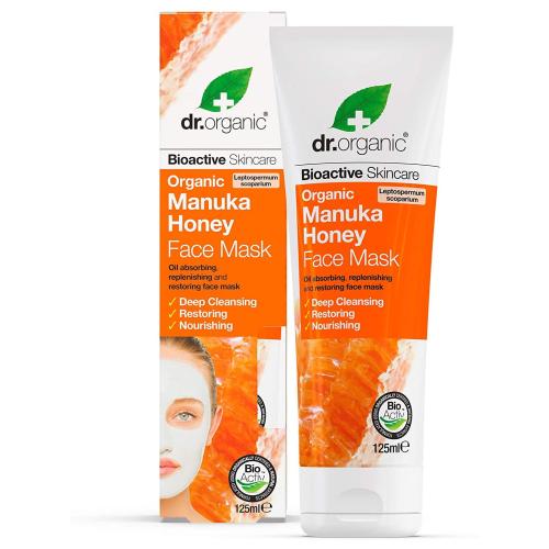 Dr Organic Manuka Honey Face Mask Μάσκα Προσώπου με Βιολογικό Μέλι Μανούκα για Βαθύ Καθαρισμό & Θρέψη 125ml