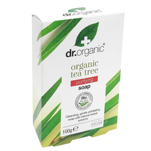 Dr Organic Tea Tree Soap Σαπούνι με Βιολογικό Τεϊόδεντρο 100gr