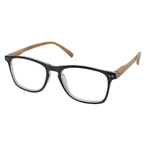 Eyelead Γυαλιά Διαβάσματος Unisex Μαύρο Κοκκάλινο με Ξύλινο Βραχίονα E211 - 0,75