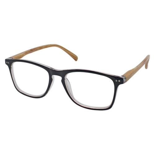 Eyelead Γυαλιά Διαβάσματος Unisex Μαύρο Κοκκάλινο με Ξύλινο Βραχίονα E211 - 1,25