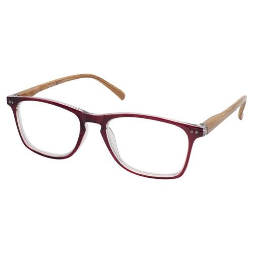 Eyelead Γυαλιά Διαβάσματος Unisex Μπορντό Κοκκάλινο με Ξύλινο Βραχίονα E213 - 3,50