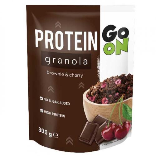 Go On Protein Granola Brownie & Cherry Νιφάδες Δημητριακών με Υψηλή Περιεκτικότητα σε Πρωτεΐνη & Αποξηραμένα Φρούτα 300g