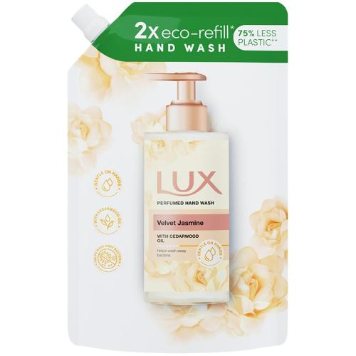 Lux Velvet Jasmine Perfumed Hand Wash Refill with Cedarwood Oil Ανταλλακτικό Κρεμοσάπουνο με Έλαιο Κέδρου & Άρωμα από Άνθη Εξωτικών Λουλουδιών 750ml