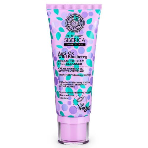 Natura Siberica Anti-OX Wild Blueberry Cream-to-Foam Face Cleanser Κρεμώδης Αφρός Καθαρισμού Προσώπου, για Όλους τους Τύπους Επιδερμίδας 100ml
