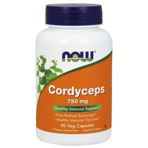 Now Foods Cordyceps 750mg Συμπλήρωμα Διατροφής με Αντιοξειδωτικές Ιδιότητες, Υποστηρίζει Ένα Υγιές Ανοσοποιητικό 90veg.caps