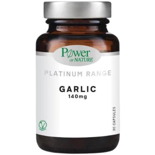 Power of Nature Platinum Range Garlic 140mg Συμπλήρωμα Διατροφής με Εκχύλισμα Σκόρδου για τη Καλή Λειτουργία του Καρδιαγγειακού Συστήματος 30veg.caps