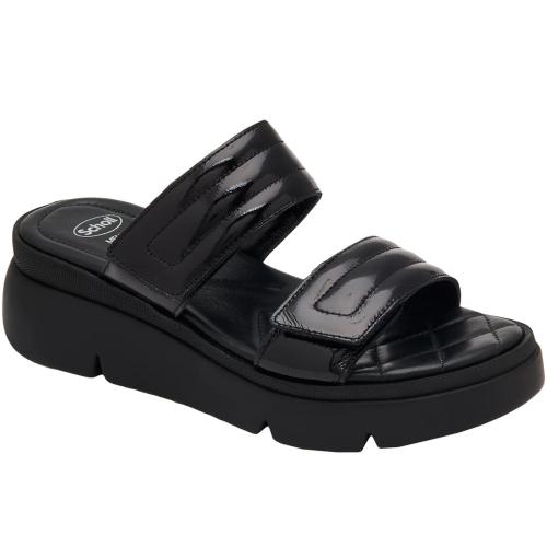 Scholl Shoes Bali 2 Straps F305141004 Γυναικεία Καλοκαιρινά Ανατομικά Παπούτσια, Χαρίζουν Σωστή Στάση & Φυσικό Χωρίς Πόνο Βάδισμα Black 1 Ζευγάρι - 38