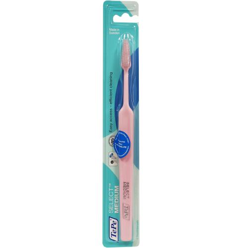 Tepe Select Medium Οδοντόβουρτσα Μέτρια για Εύκολη Πρόσβαση στα Πίσω Δόντια & Αποτελεσματικό Καθαρισμό 1 Τεμάχιο - ροζ